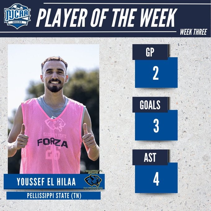 PELLISSIPPI'S EL HILAA NAMED NJCAA DIVISION II MEN'S SOCCER PLAYER OF THE WEEK
